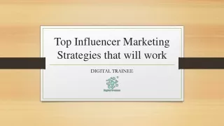 Top Influencer Marketing Strategies that will work