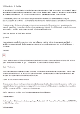 colch es dentro de curitiba