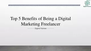 Top 5 Benefits of Being a Digital Marketing Freelancer
