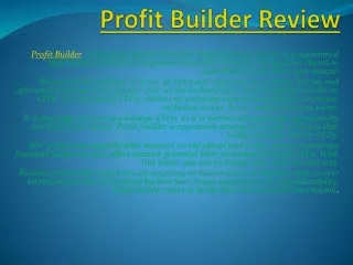 Profit Builder Review