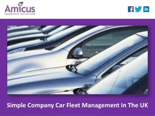 Simple Company Car Fleet Management In The UK
