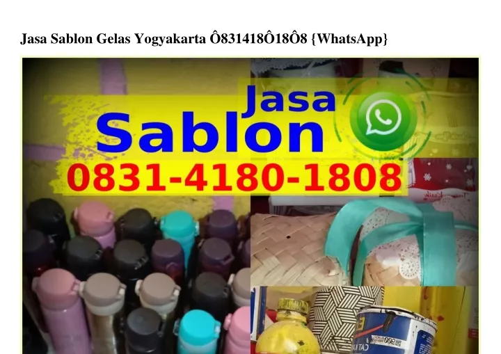 jasa sablon gelas yogyakarta 831418 18 8 whatsapp