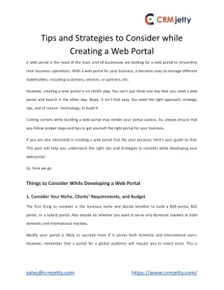 tips and strategies to consider while creating
