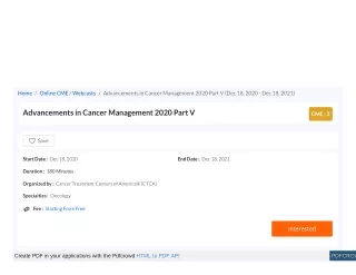 home online cme webcasts advancements in cancer