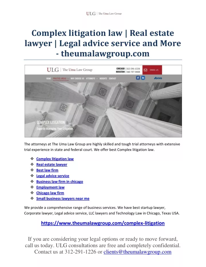 complex litigation law real estate lawyer legal