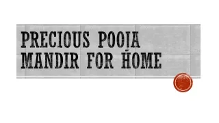 Precious Pooja Mandir For Home