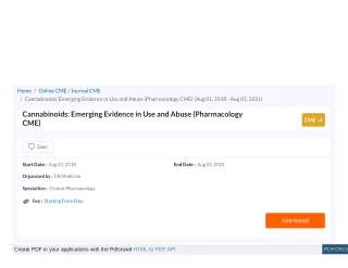 home online cme journal cme cannabinoids emerging
