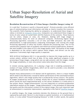 Urban Super-Resolution of Aerial and Satellite Imagery