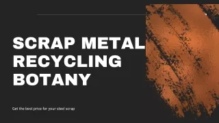 scrap metal recycling botany