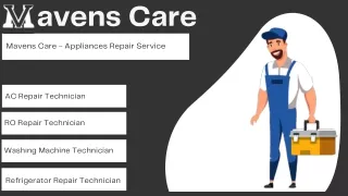 Best RO Repair Technician - Mavens Care