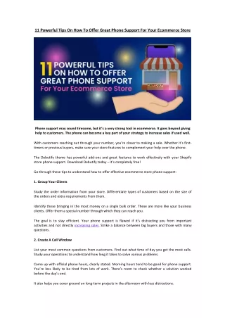 11 powerful tips on how to offer great phone
