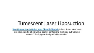 Tumescent Laser Liposuction