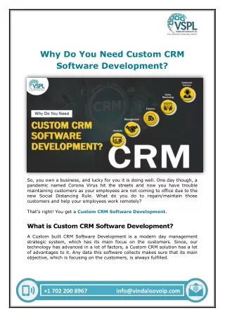 why do you need custom crm software development