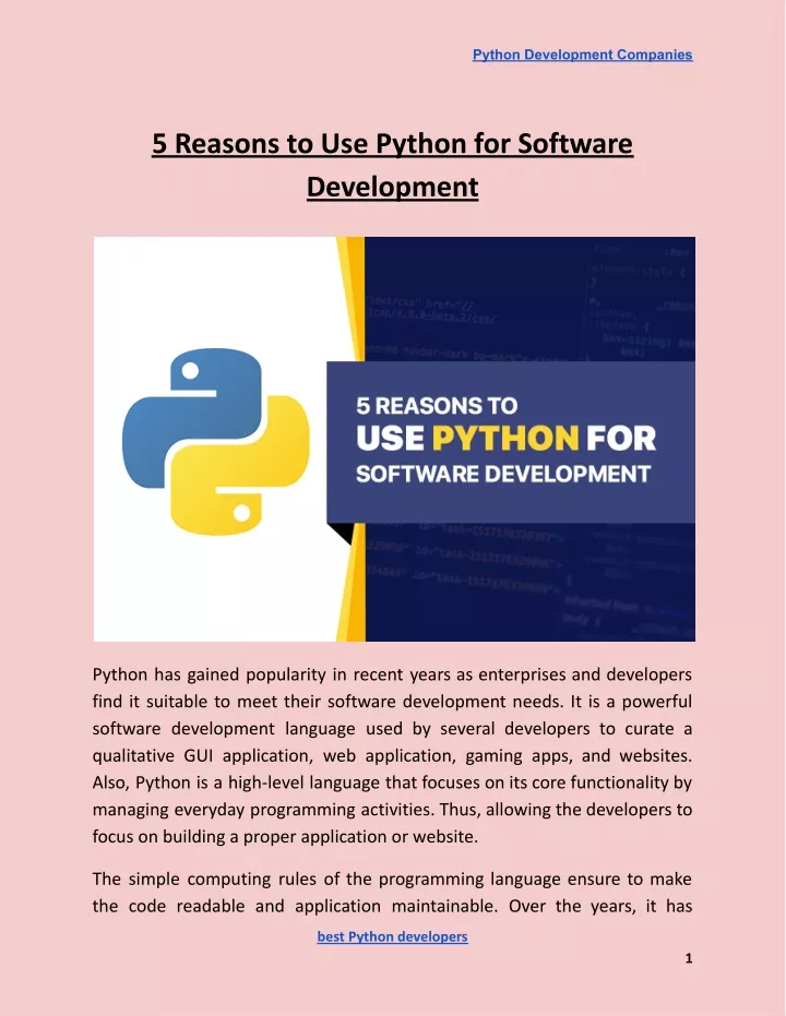 python development companies