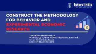 construct the methodology for behavior