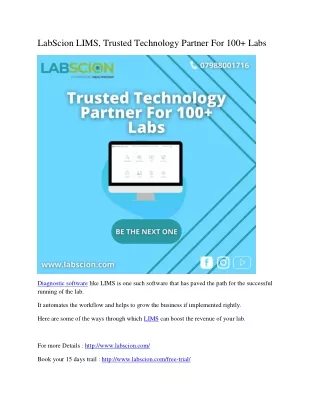 labscion lims trusted technology partner