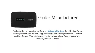 Router Manufacturers