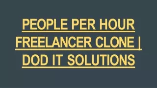 people per hour