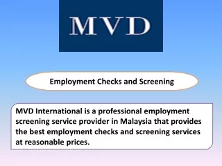 employment checks and screening