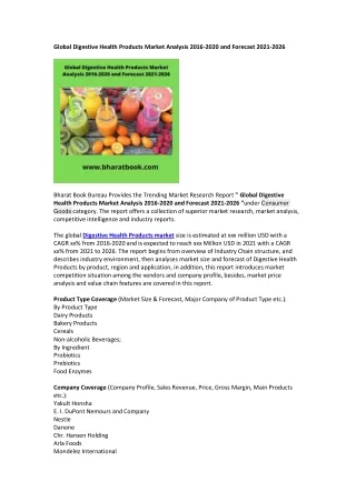 global digestive health products market analysis