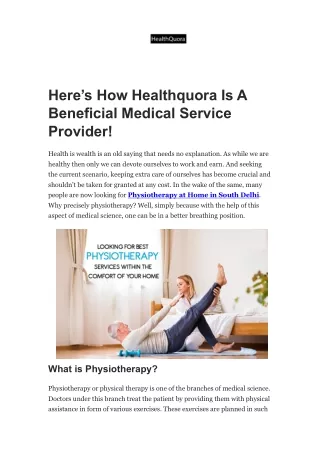 How Healthquora Is A Beneficial Medical Service Provider!