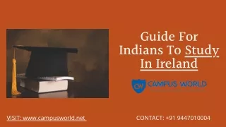 Guide For Indians To Study In Ireland