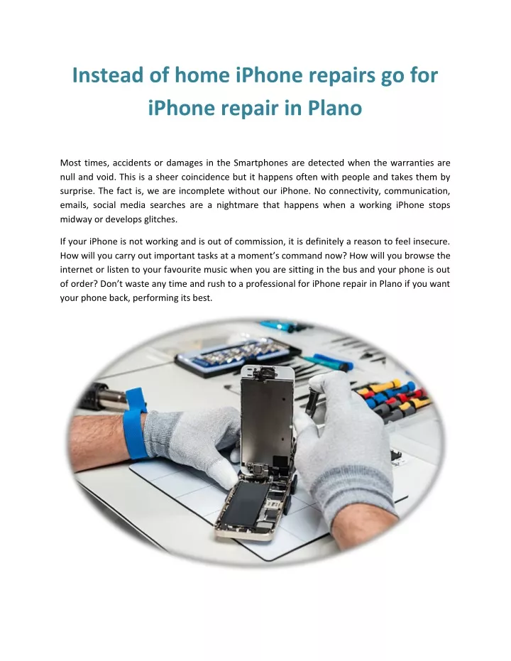 instead of home iphone repairs go for iphone