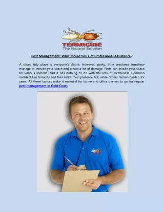 pest management why should you get professional