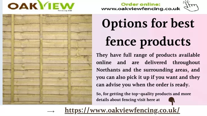options for best fence products they have full