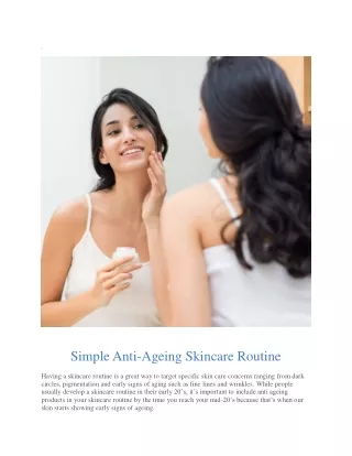 Simple Anti-Ageing Skincare Routine - The Moms Co.