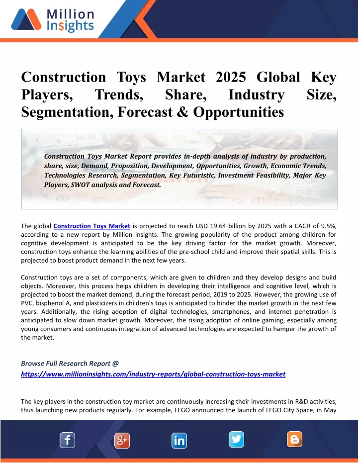 construction toys market 2025 global key players