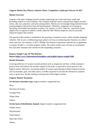 lingerie market key players industry share