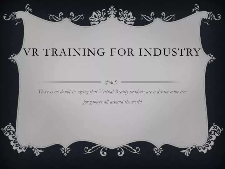 vr training for industry
