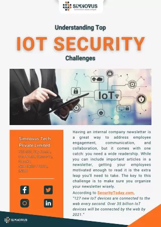 Understanding Top IoT Security Challenges