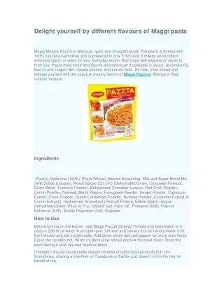 delight yourself by different flavours of maggi