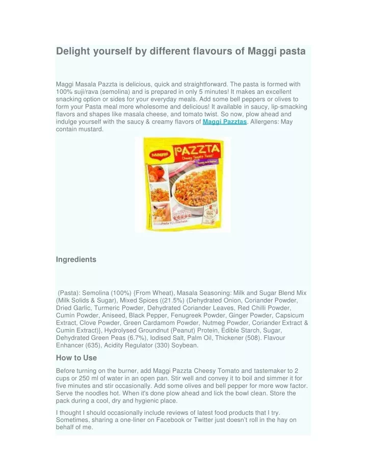 delight yourself by different flavours of maggi