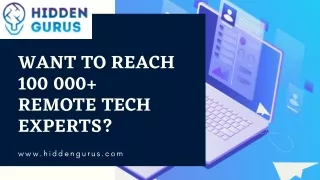 Offer Remote Job Opportunities with Easy Hiring | Hidden Gurus
