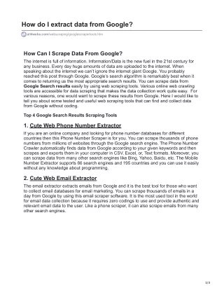 how do i extract data from google
