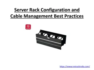 server rack configuration and cable management best practices