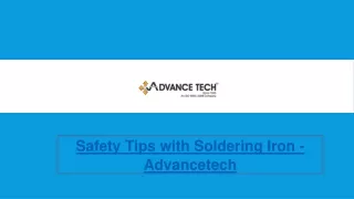 safety tips with soldering iron advancetech