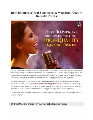 how to improve your singing voice with high