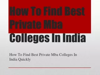 How To Find Best Private Mba Colleges In Odisha