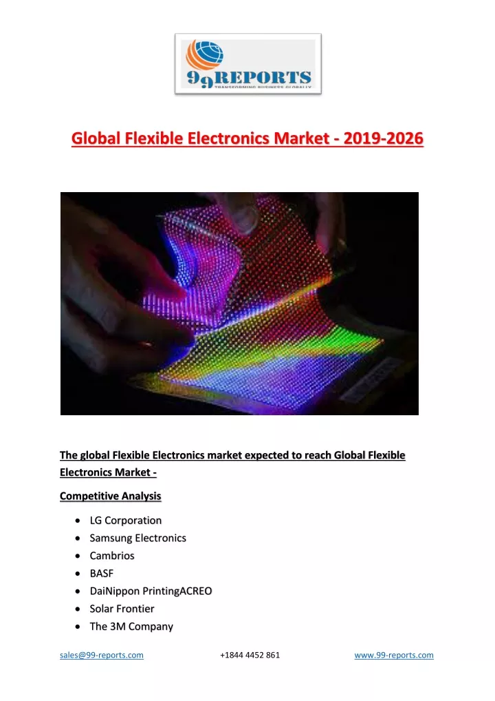 global flexible electronics market 2019 2026