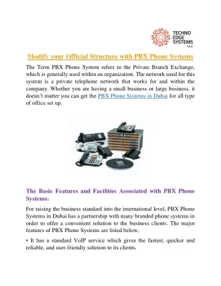 modify your official structure with pbx phone