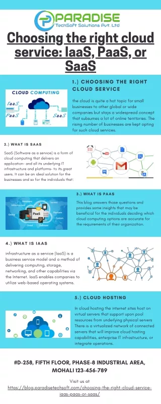 choosing the right cloud service iaas paas or saas