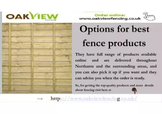 options for best fence products