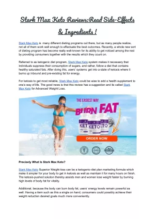 Stark Max Keto Reviews