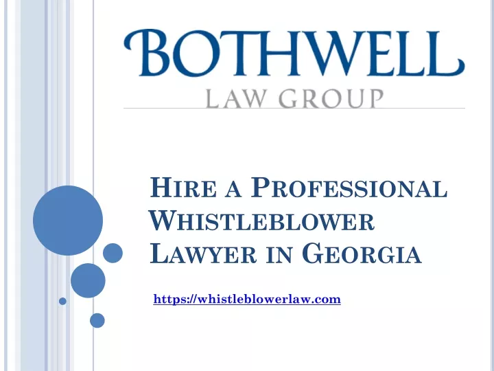 hire a professional whistleblower lawyer in georgia