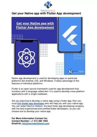 Get your Native app with Flutter App development