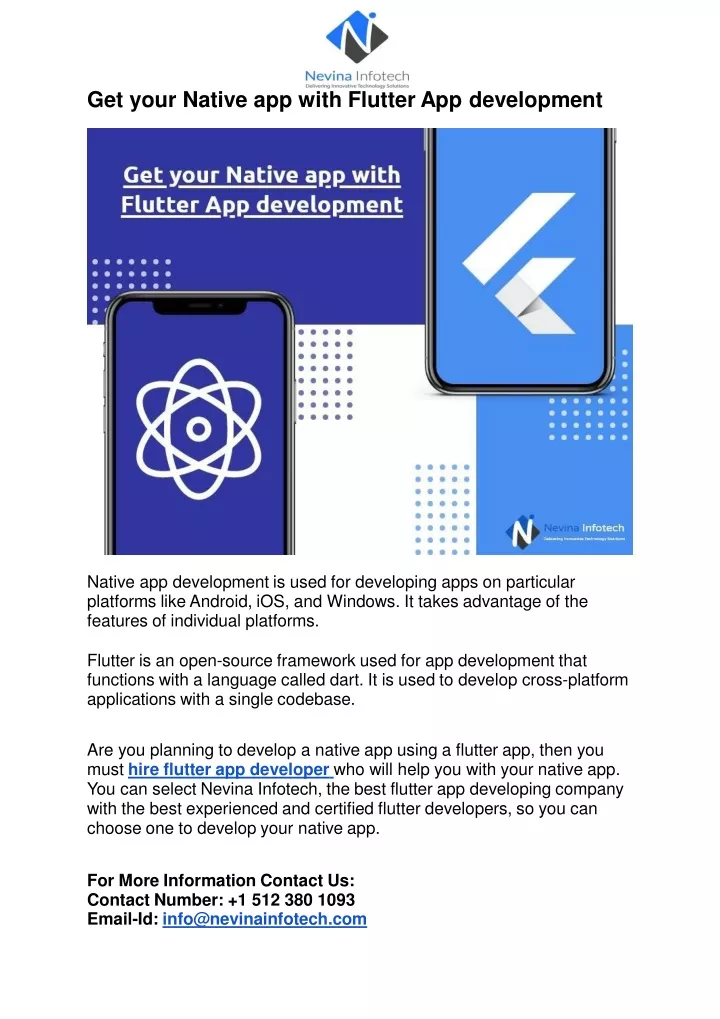 get your native app with flutter app development